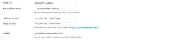 8.2. Általános beállítások