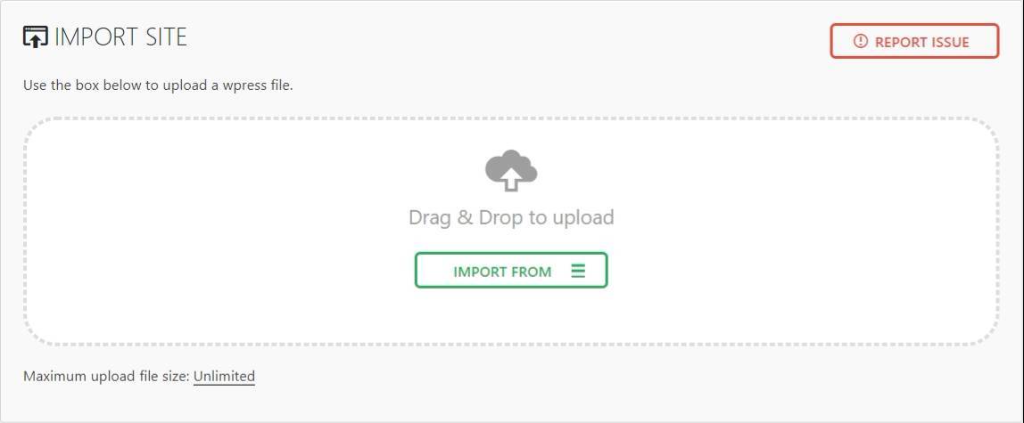 allinonemig import WordPress biztonsági mentés és költöztetés, All In One Migration
