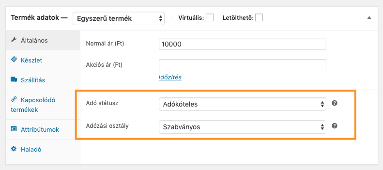 kep11 Áfakulcsok beállítása WooCommerce áruházakban