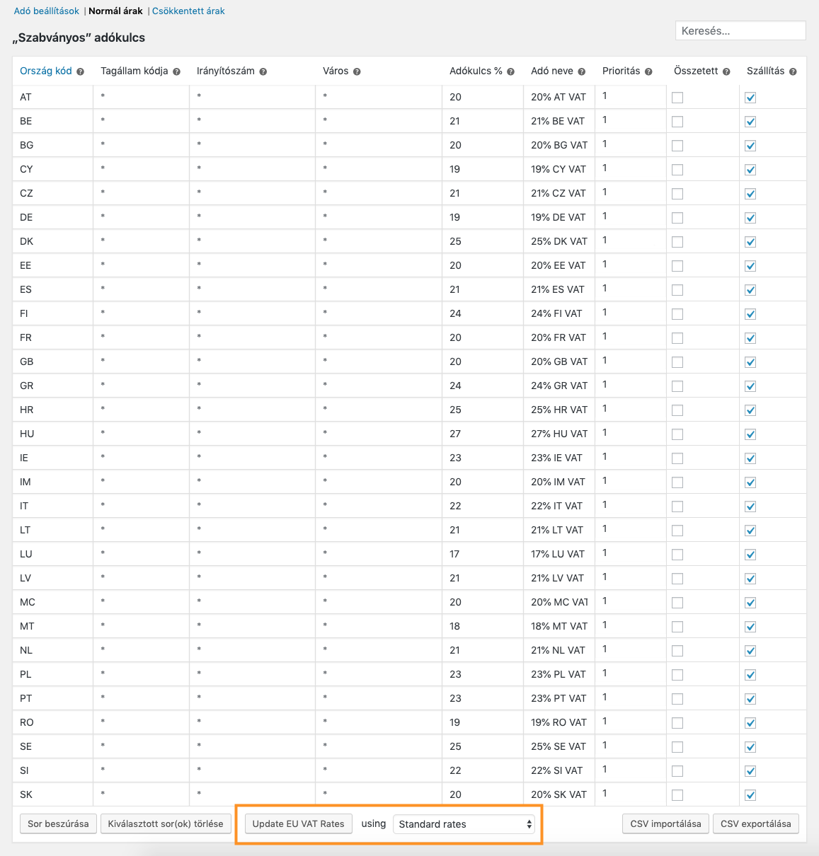 kep16 Áfakulcsok beállítása WooCommerce áruházakban