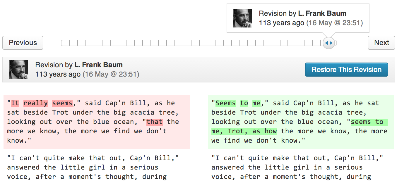 revisions Itt van a WordPress 3.6!